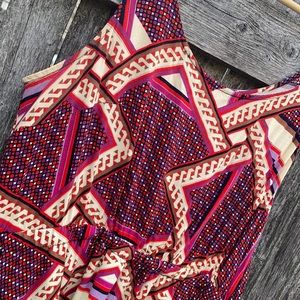 High Low Sleeveless Summer Dress Graphic Print XL